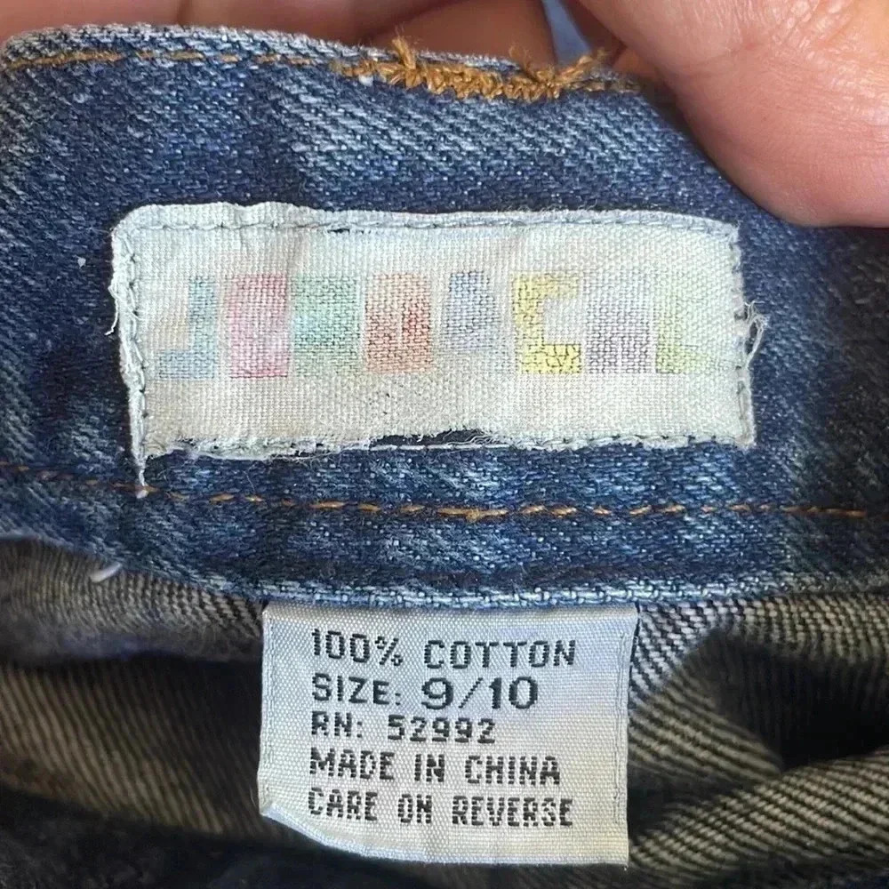 Vintage Y2K Jordache MIDI Denim Skirt Front Slit Sz 9/10 - Picture 4 of 7